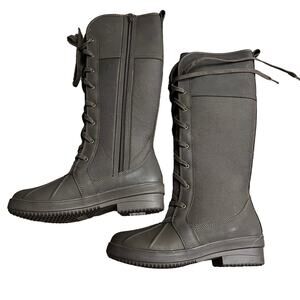 Clarks Carima Pluma Boots Women’s 6.5M Dark Brown Zip Lace-Up Waterproof NIB💗